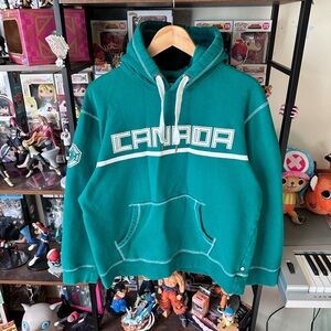 Canada Olympic HBC Hoodie Green Men’s L Heavyweight Pullover